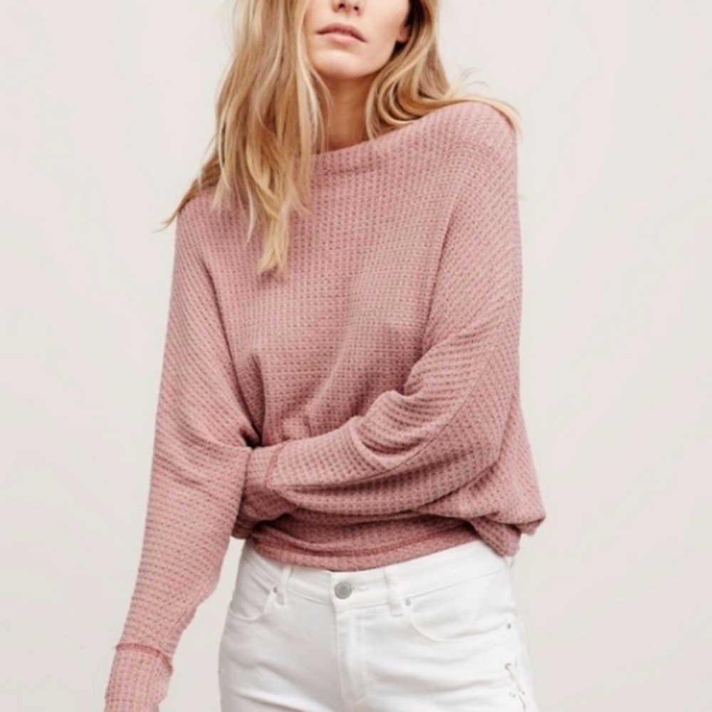 Free People Mercury Sweater, pink/mauve Size XS
